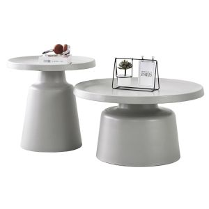 КОМПЛЕКТ 2 ХОЛНИ МАСИ RINKON2 HM18304.03 ИЗЦЯЛО МЕТАЛНИ В СИВО Φ50СМ И Φ70СМ