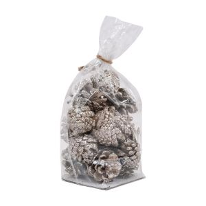 КОМПЛЕКТ ОТ 6 КОЛЕДНИ УКРАСИ ОТ БОР В КАФЯВ ЦВЯТ 14 СМ