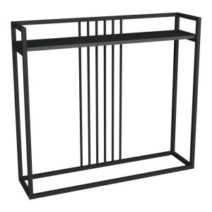 КОНЗОЛНА МАСА CONVIDA АНТРАЦИТ С ЧЕРНА МЕТАЛНА РАМКА 100X25X90СМ