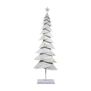 МЕТАЛНА КОЛЕДНА ЕЛХА FL674 БЯЛО-БЕЖОВ ЦВЯТ 85X24X249