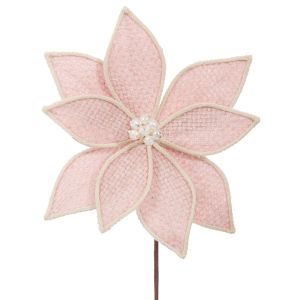 РОЗОВА КОЛЕДНА ЗВЕЗДА 60 СМ