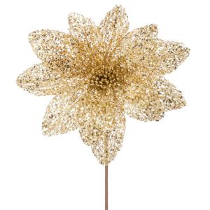 СТЪБЛО НА КОЛЕДНА ЗВЕЗДА СЪС ЗЛАТЕН БЛЯСЪК 60 СМ
