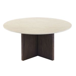 ХОЛНА МАСА SKY HM18329 КЕРАМИЧЕН ПЛОТ С ВИД НА ТРАВЕРТИН - МДФ ОСНОВА Φ80X40H