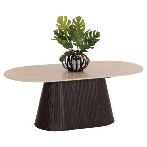 ХОЛНА МАСА ОВАЛНА CATER HM18321 КЕРАМИЧЕН ПЛОТ С ТРАВЕРТИНОВ ВИДИЖ НА КАМЪК - МДФ ОСНОВА 120X60X46В