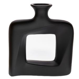 ЧЕРНА КЕРАМИЧНА ВАЗА 21X7X31 СМ