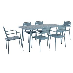 BRIO ГРАДИНСКИ КОМПЛЕКТ (6+1), МЕТАЛ, БОЯДИСАН В ПЯСЪЧНО СИН 5415C