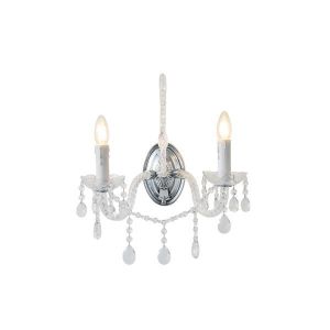 АПЛИК МЕТАЛ-СТЪКЛО 2XE14 ΜΑΧ 8W 330X425MM МЕТАЛ ARTE ILLUMINA KRISTALLO