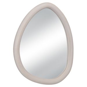 БЯЛО MDF СТЕННО ОГЛЕДАЛО С НЕПРАВИЛНА ФОРМА 47X5X60 СМ