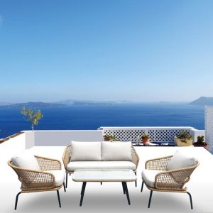 ГРАДИНСКИ КОМПЛЕКТ АЛУМИНИЙ SALSA PLUS КАНАПЕ, 2 КРЕСЛА И МАСА Ε254,S- СЕТ 4 ЧАСТИ