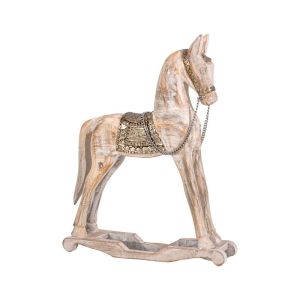 ДЕКОРАТИВЕН КОН ВЪВ ВИНТИДЖ СТИЛ FL6561 БЯЛ АНТИЧЕН ЦВЯТ 27x8x34см