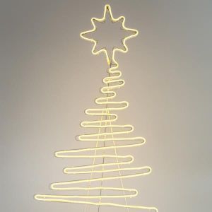 ГОЛЯМА СВЕТЕЩА ВЪНШНА ДЕКОРАЦИЯ, TREE, 7m NEON LED ROPE LIGHT, 2-WAY, WARM WHITE, 108x52cm, IP44