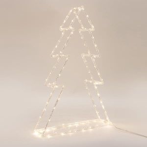 АКРИЛНО ДЪРВО АДАПТЕР, 3,5V, 80 ТОПЛО БЯЛ МИНИ LED, ЖИЛ 5М, 31X6,5X39СМ, IP44