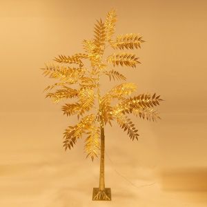 ЗЛАТНО ДЪРВО С ШИРОКИ ЛИСТА 2,1 М, 4,5 V АДАПТЕР, 180 В ТОПЛО БЯЛ МИНИ LED, КАБЕЛ 3 М, IP44