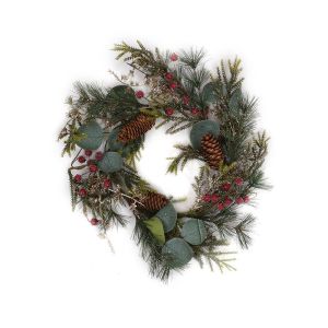 КОЛЕДЕН ВЕНЕЦ В ЗЕЛЕН ЦВЯТ 40см