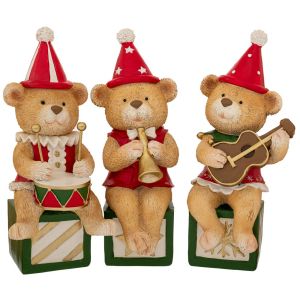 КОЛЕДЕН КОМПЛЕКТ ОТ 3 КАФЯВИ МЕЧЕТА ОТ ПОЛИРЕЗИН 9,5X9X20 9,5X9X20 9,5X7,5X20СМ