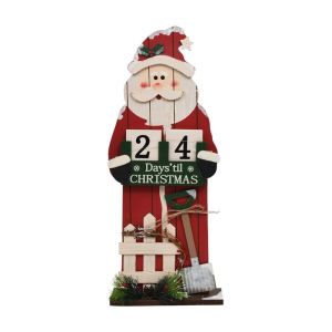 КОЛЕДНА ДЕКОРАЦИЯ КАЛЕНДАР ЧЕРВЕН 23x7x57