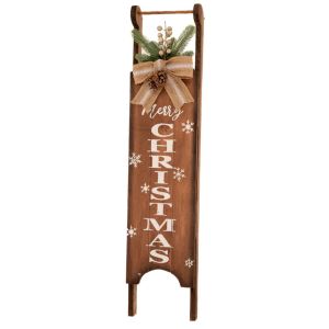 КОЛЕДНА КАФЯВА ТАБЕЛА С ШЕЙНА С ДЕКОРАЦИЯ 20X10X90СМ