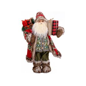 КОЛЕДНА ФИГУРКА ДЯДО КОЛЕДА FL18046 ЧЕРВЕН ЦВЯТ 45см