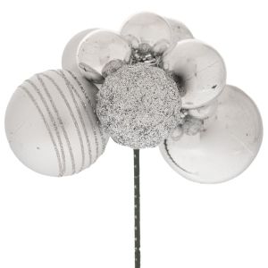 КОЛЕДНИ СРЕБЪРНИ ТОПКИ, ЩИПКИ X8 15 СМ