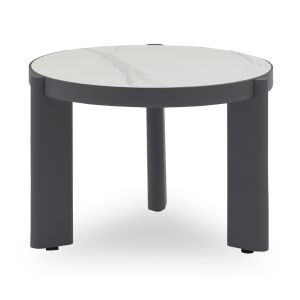 КРЪГЛА ХОЛНА МАСА ABSOLUTION SM6466.01 АЛУМИНИЙ-СИВ КАМЪК Φ61X45СМ