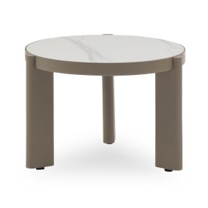 КРЪГЛА ХОЛНА МАСА ABSOLUTION SM6466.02 АЛУМИНИЙ-СИНТЕРОВАН КАМЪК БЕЖОВ Φ61X45СМ