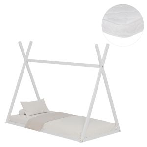 ЛЕГЛО С МАТРАК MUNK HM21306.01 БОРОВА ДЪРВЕСИНА В БЯЛ ЦВЯТ -- МАТРАК 90X190СМ