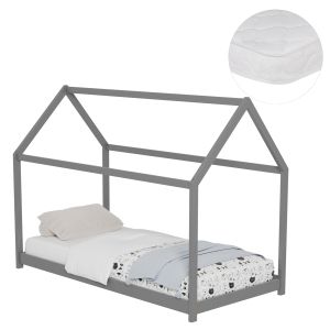 ЛЕГЛО С МАТРАК PEPE HM21302.02 БОРОВА ДЪРВЕСИНА В СИВ ЦВЯТ -- МАТРАК 90X190СМ