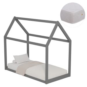 ЛЕГЛО С МАТРАК PEPE HM21303.02 БОРОВА ДЪРВЕСИНА В СИВ ЦВЯТ -- МАТРАК 70X140СМ