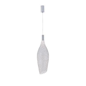 МЕТАЛЕН ПОЛИЛЕЙ LED 7.6W 780ML Φ200X1960MM ХРОМИРАНИ, ПЕРФОРИРАНИ С ОСВЕТЛЕНИЕ