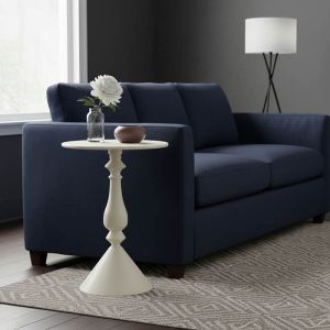 МЕТАЛНА ПОМОЩНА МАСА LALOU В КРЕМАВ НЮАНС, Д40X55 СМ