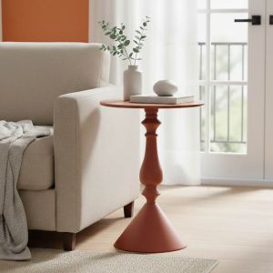 МЕТАЛНА ПОМОЩНА МАСА LALOU В ТЕРАКОТЕНО СИВО, РАЗМЕРИ 40X55 СМ