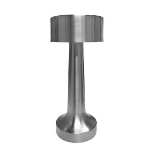 НАСТОЛНА ЛАМПА TOUCH, ЗАРЕЖАЩА СЕ, LED, 3W, 240LM, 3000K, 5V, ДИМИРАЩА, СРЕБЪРНА, ARTE ILLUMINA GLOWORA