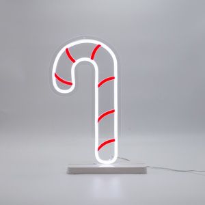 НЕОНОВА ЛАМПА С ВЪЖЕ 18X33СМ, 4,5V АДАПТЕР, CANDY, С ЦОКЪЛ, ЧЕРВЕН И БЯЛ LED, КАБЕЛКА 3М, IP44