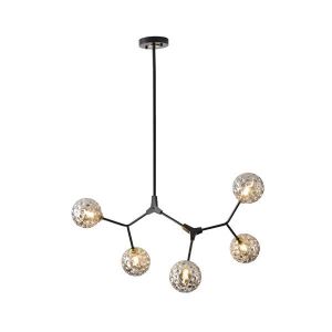 ПОЛИЛЕЙ 5LIGHTS 5ΧG9 MAX15W 800Χ900MM ЧЕРНО-СИВО ARTE ILLUMINA ATOM