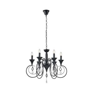 ПОЛИЛЕЙ МЕТАЛ - ПРОЗРАЧНО СТЪКЛО 6 ЛАМПИ 6XE27 MAX15W 500X720MM ARTE ILLUMINA KRISTALLO