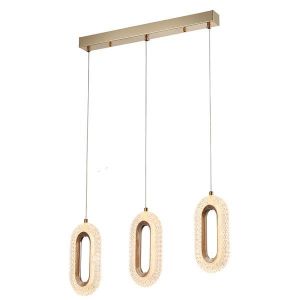 ПОЛИЛЕЙ ОТ АЛУМИНИЙ С 3 LED ЛАМПИ, 26W, 2254LM, 3000K, 570X1290MM, РОЗОВО ЗЛАТО, ARTE ILLUMINA KRIKO