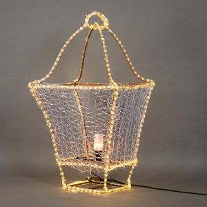 ПРОФЕСИОНАЛЕН ДИЗАЙН, 3D ПОДОВ ФЕНЕР, LED ВЪЖЕ, ТОПЛО БЯЛА СВЕТЛИНА, 102X54X54СМ, IP65