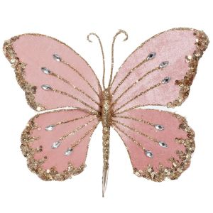 РОЗОВА КАДИФЕНА ПЕПЕРУДА С ЩИПКА 23X20 СМ