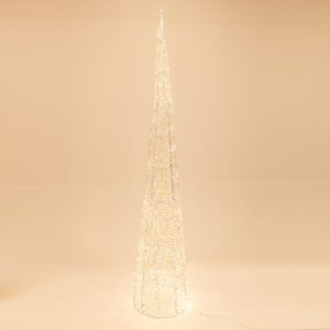 СВЕТЕЩ КОНУС С ПРЕЛИВАЩИ ЦВЕТОВЕ 280 СМ, 3200 LED, 31V АДАПТЕР, ТАЙМЕР, СРЕБЪРИСТ МЕДНА ЖИЦА, ТОПЛО БЯЛ LED, ЗАХОДЕН ЖИЛ 5 М, IP44