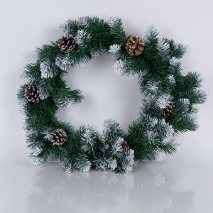 СНЕЖЕН ВЕНЕЦ С ШИШАКИ, 50 СМ