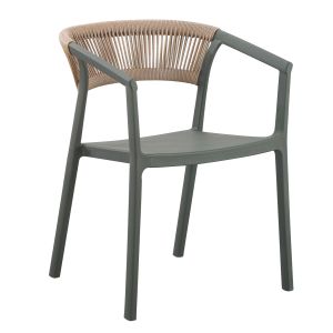 СТОЛ ОТ ПОЛИПРОПИЛЕН BOGI HM6240.05 МАСЛИНЕНО ЗЕЛЕНО С БЕЖОВО PP ВЪЖЕ 54X53X75HСМ.