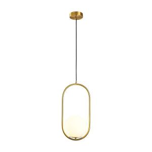 СТЪКЛЕН ПОЛИЛЕЙ SIMPLE 1XE27 Φ210MM ЗЛАТИСТИ ARTE ILLUMINA ORBA