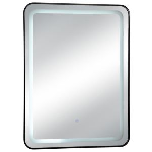 ЧЕРНО ПРАВОЪГЪЛНО ОГЛЕДАЛО LED ОСВЕТЛЕНИЕ D60X80 СМ