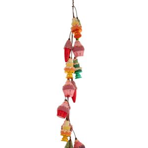 ГИРЛЯНД С МНОЖЕСТВО ПЛАСТМАСОВИ ОРНАМЕНТИ СЛАДОЛЕД И ТОРТА 120СМ