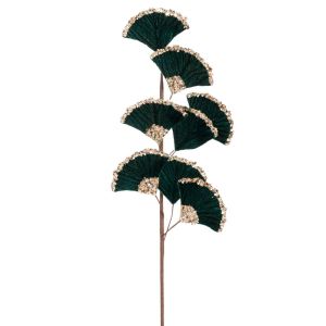 ИЗУМРУДЕН КАДИФЕН КЛОН С БРОКАТ 65СМ