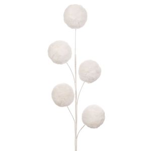 КОЛЕДЕН БЯЛ КЛОН С КАДИФЕНИ ТОПКИ X5 75СМ