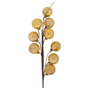 КОЛЕДЕН КЛОН С 9 ЗЛАТНИ ТОПКИ 45СМ