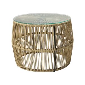 МАСА ADELA PE ОТ РАКИТА-СТЪКЛО В ЕСТЕСТВЕН ЦВЯТ D47X38СМ