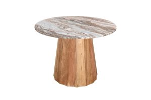 МАСА Ezerdian BOLD МАСИВ ДЪРВО ТРОПИЧЕСКА АКАЦИЯ ,ПЛОТ МРАМОР D120X78 СМ