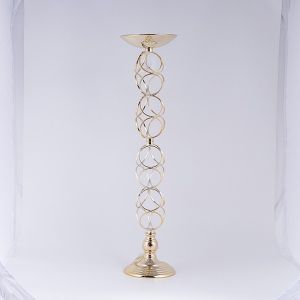 МЕТАЛЕН СВЕЩНИК, ЗЛАТЕН 15X63СМ